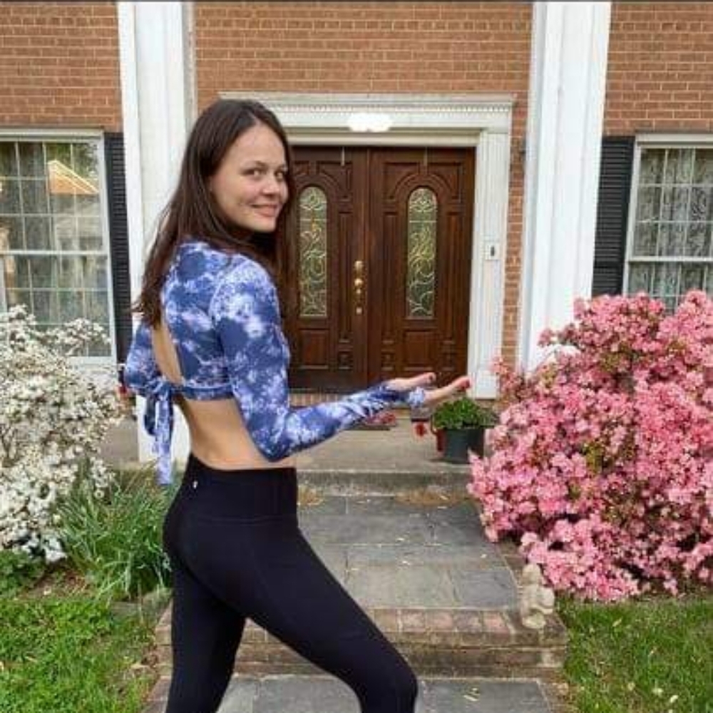 Tie-Dye Cropped Top with Back Tie